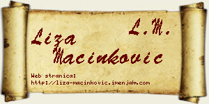 Liza Mačinković vizit kartica